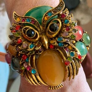 Colorful Owl Statement Bracelet